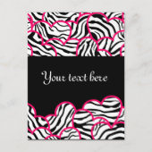 Carte postale Design Coeurs Zebra (Devant)