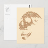 Carte Postale Design crâne Brown. (Devant / Derrière)