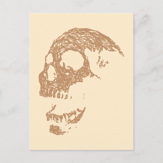 Carte Postale Design crâne Brown. (Devant)