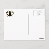 Carte Postale Design d'abeille jaune (Dos)