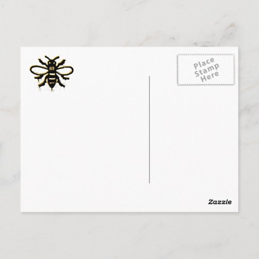 Carte Postale Design d'abeille jaune (Dos)