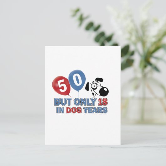 Carte Postale Design d'anniversaire de 50 ans (Debout devant)