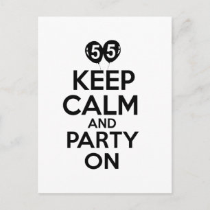Carte Postale Design d'anniversaire de 55 ans