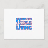Carte Postale Design d'anniversaire de 78 ans (Devant)