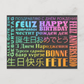 Carte Postale Design d'anniversaire international heureux (Devant)