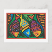 Carte Postale Design d'art Abstrait du poisson (Devant)