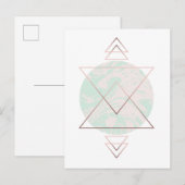 Carte Postale Design d'art Abstrait géométrique (Devant / Derrière)