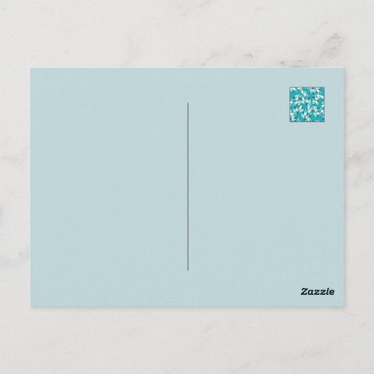 Carte Postale Design d'art botanique Motif élégant à la fleur de (Dos)