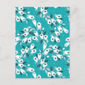 Carte Postale Design d'art botanique Motif élégant à la fleur de (Devant)