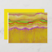 Carte Postale Design d'art chaud Soleil et Corn abstrait (Devant / Derrière)