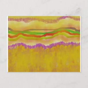 Carte Postale Design d'art chaud Soleil et Corn abstrait