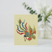 Carte postale Design d'art coq chinois (Debout devant)