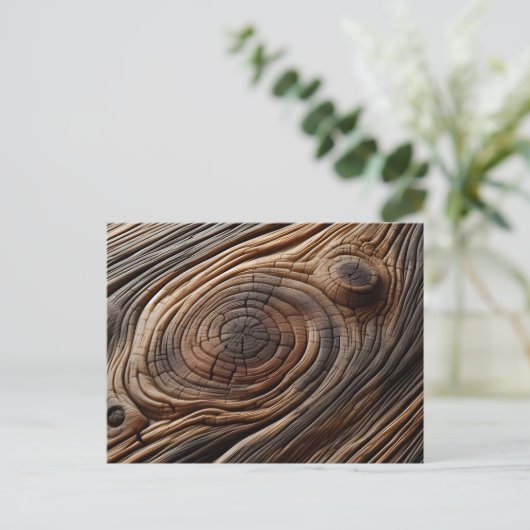 Carte Postale Design d'art en bois Abstrait (Debout devant)
