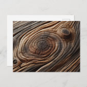 Carte Postale Design d'art en bois Abstrait (Devant / Derrière)