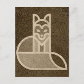 Carte Postale Design d'art Fox Brown (Devant)