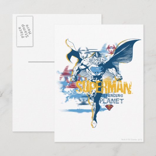 Carte Postale Design de bio Superman (Devant / Derrière)