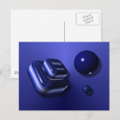 Carte Postale Design de boîte bleue (Devant / Derrière)