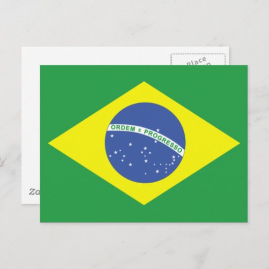 Carte Postale Design de Brazil Flag (Devant / Derrière)
