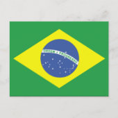 Carte Postale Design de Brazil Flag (Devant)