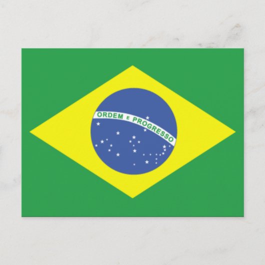 Carte Postale Design de Brazil Flag (Devant)