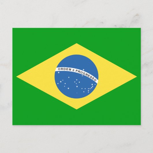 Carte Postale Design de Brazil Flag (Devant)