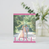 Carte Postale Design de cadre LOVE typographique (Debout devant)