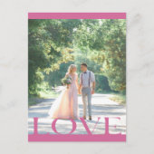 Carte Postale Design de cadre LOVE typographique (Devant)