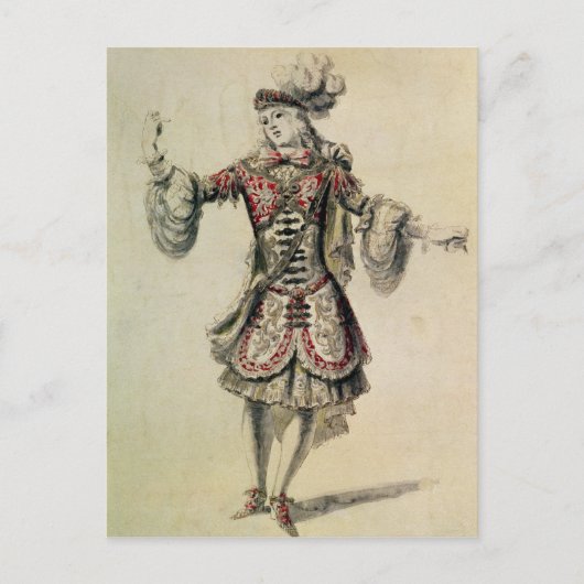 Carte Postale Design de costume pour un danseur masculin, c.1681 (Devant)