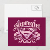 Carte Postale Design de crête Supergirl (Devant / Derrière)