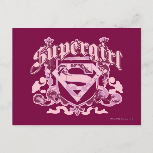 Carte Postale Design de crête Supergirl (Devant)