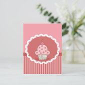 Carte Postale Design de cupcake rose (Debout devant)