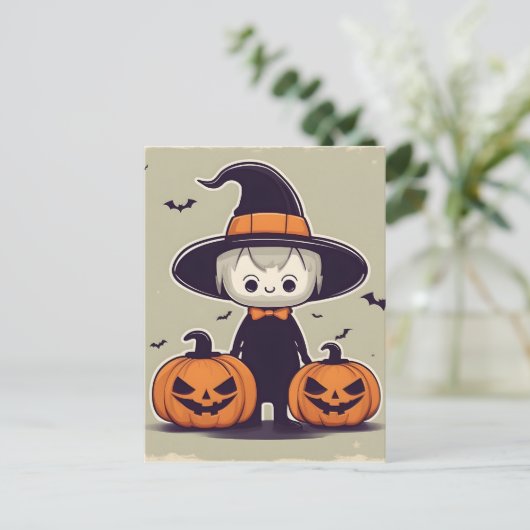 Carte Postale Design de décoration Halloween (Debout devant)