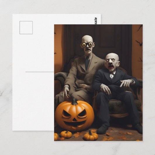 Carte Postale Design de décoration Halloween (Devant / Derrière)
