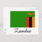 Carte Postale Design de drapeau de Zambie (Devant / Derrière)