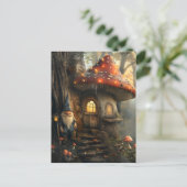 Carte Postale Design de gnome et de champignon (Debout devant)