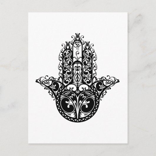 Carte Postale Design de hamsa décoratif (Devant)