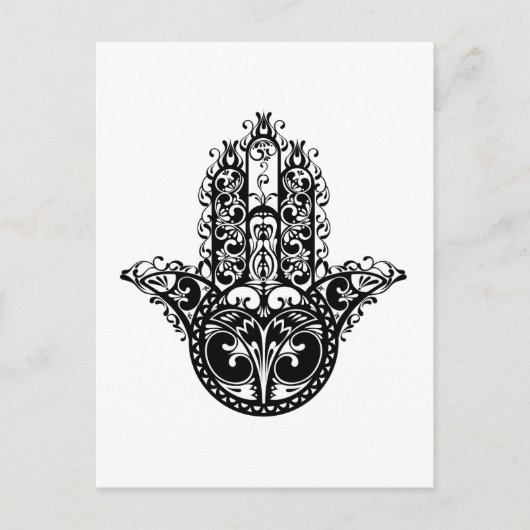 Carte Postale Design de hamsa décoratif (Devant)