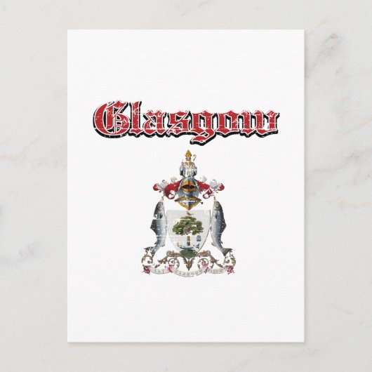 Carte Postale design de la ville de glasgow (Devant)