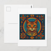 Carte Postale Design de look de chaton perlé (Devant / Derrière)