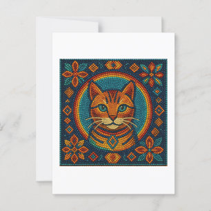 Carte Postale Design de look de chaton perlé