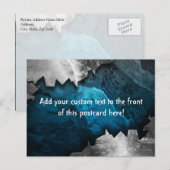 Carte Postale Design de métal/pierre bleu et argenté (Devant / Derrière)