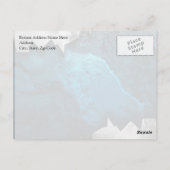 Carte Postale Design de métal/pierre bleu et argenté (Dos)
