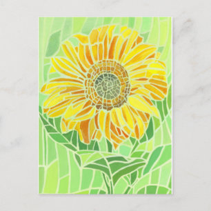 Carte Postale Design de mosaïque de tournesol