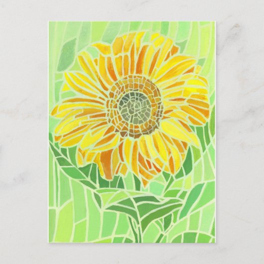Carte Postale Design de mosaïque de tournesol (Devant)