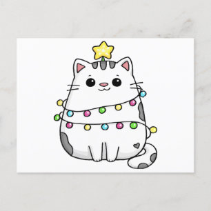 Carte Postale Design de Noël de chat mignon