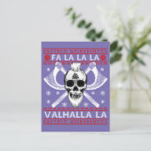 Carte Postale Design de Noël moche Fa-La-La-Valhalla Viking Val (Debout devant)