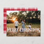 Carte Postale Design de Noël vintage Retro Joyeux (Devant / Derrière)