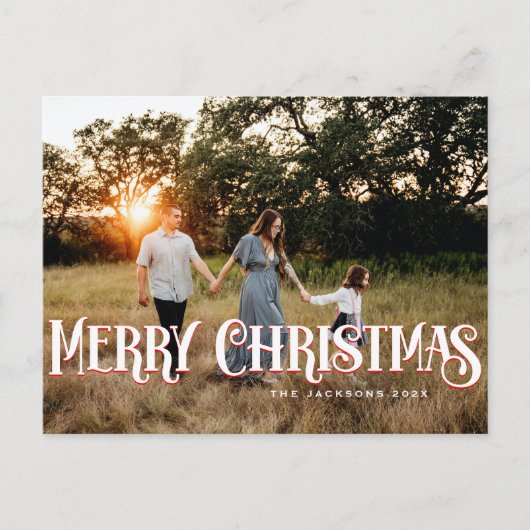 Carte Postale Design de Noël vintage Retro Joyeux (Devant)