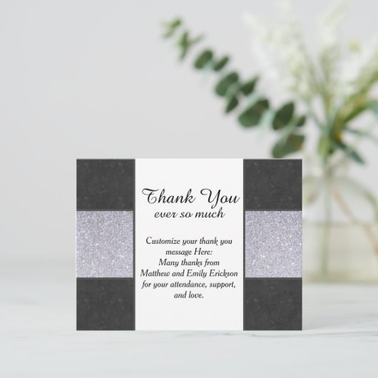 Carte Postale Design de panneau de Parties scintillant en marbre (Debout devant)