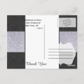 Carte Postale Design de panneau de Parties scintillant en marbre (Dos)